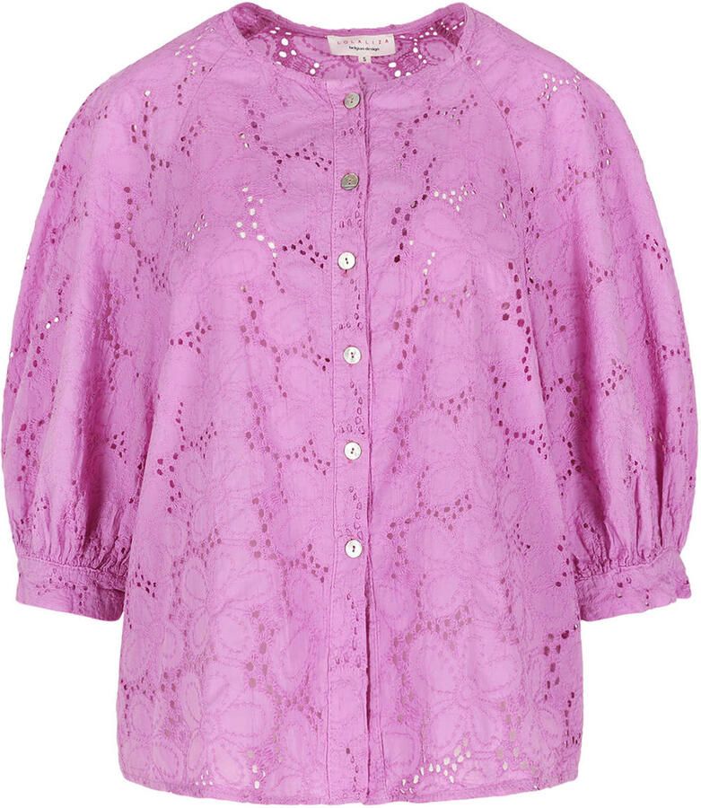 LOLALIZA blouse broderie roze - Foto 2