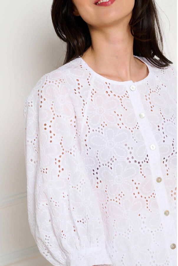 LOLALIZA blouse broderie wit - Foto 3
