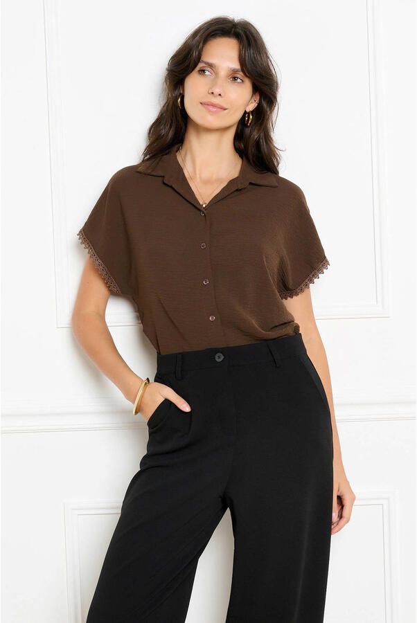 LOLALIZA blouse bruin