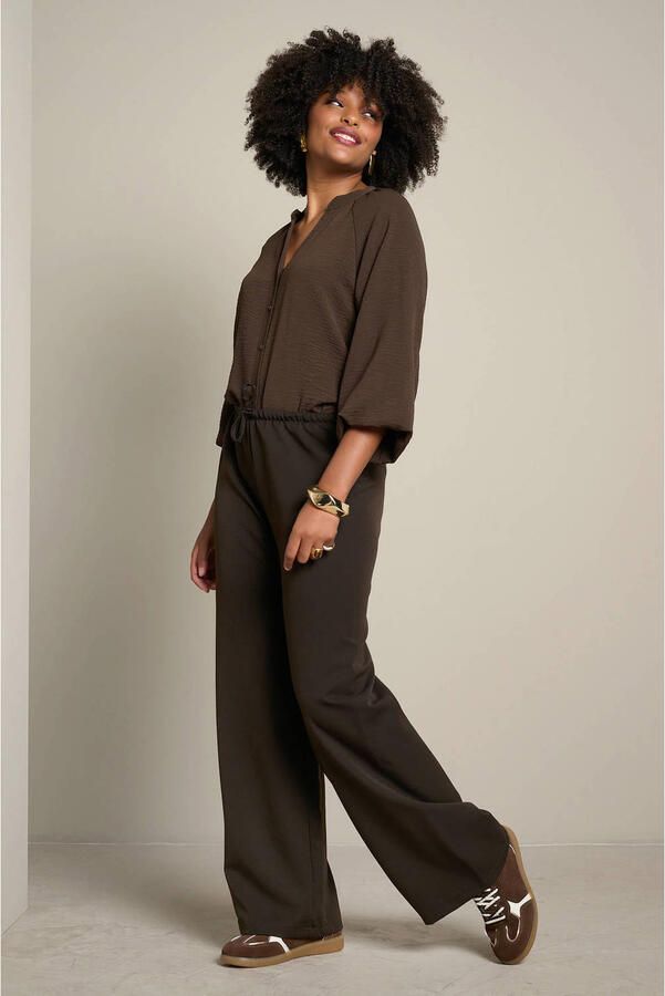 LOLALIZA blouse donkerbruin