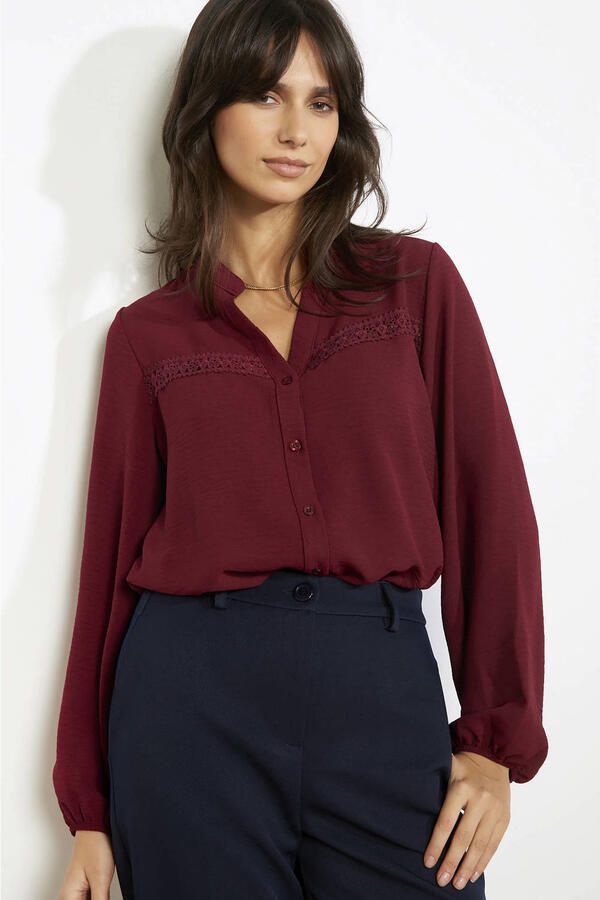 LOLALIZA blouse donkerrood