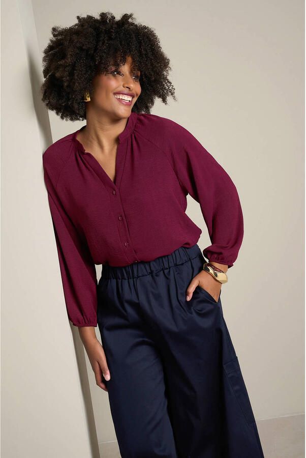 LOLALIZA blouse donkerrood