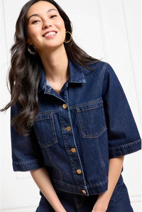 LOLALIZA blouse medium blue denim - Foto 2