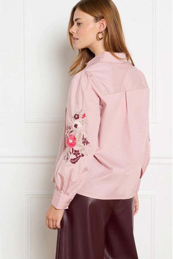 LOLALIZA blouse met borduursels lichtroze - Foto 3