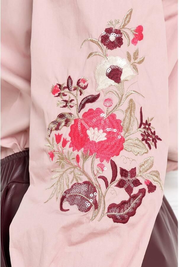 LOLALIZA blouse met borduursels lichtroze - Foto 2