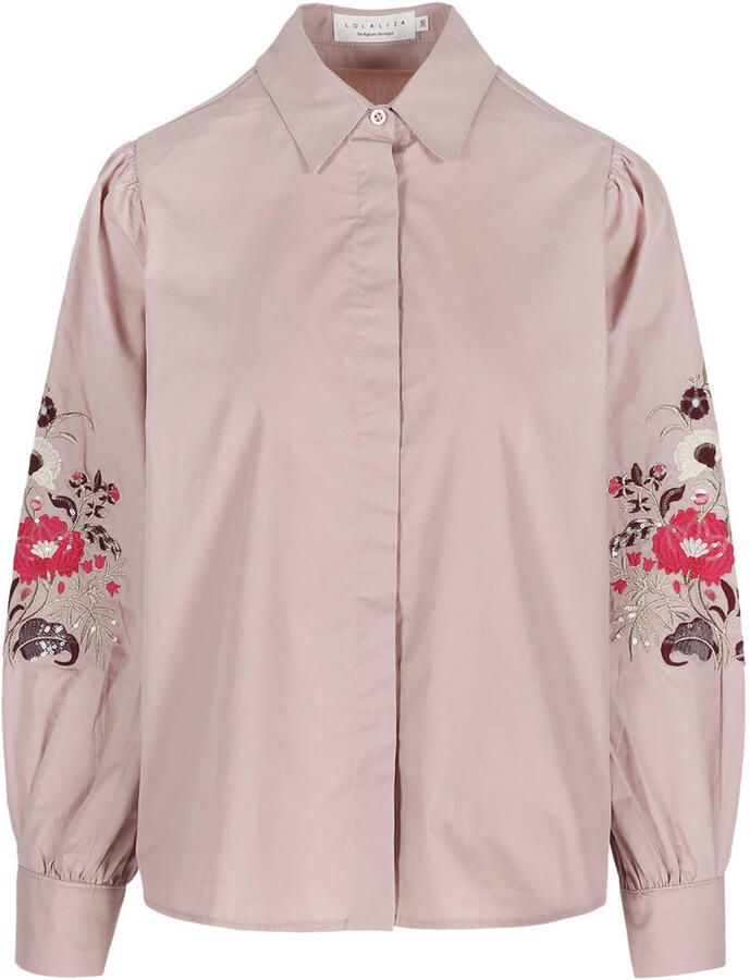 LOLALIZA blouse met borduursels lichtroze - Foto 2