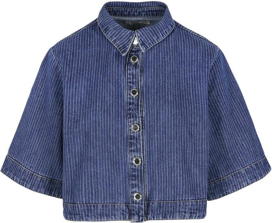 LOLALIZA blouse met krijtstreep blauw - Foto 2