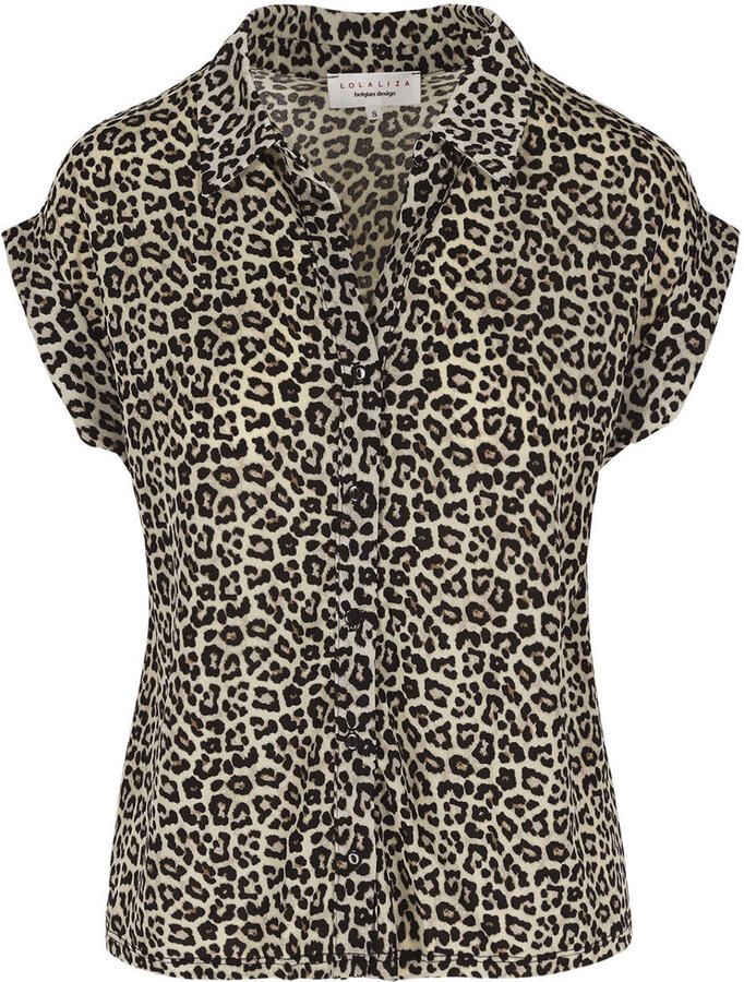 LOLALIZA blouse met panterprint beige - Foto 2