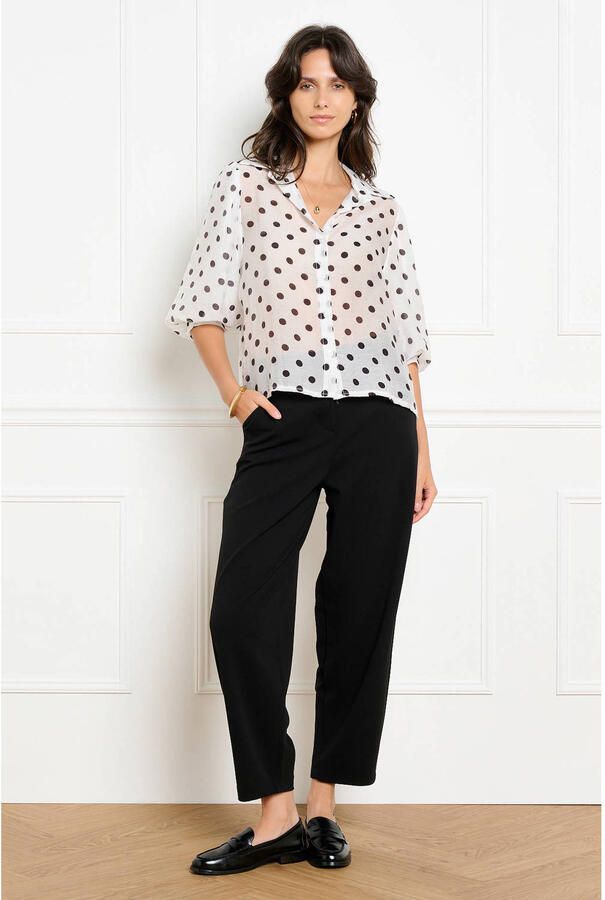 LOLALIZA blouse met stippen wit - Foto 3