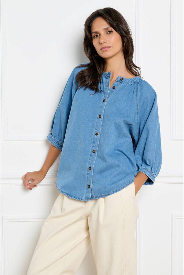 LOLALIZA blouse middelblauw