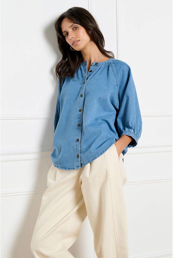 LOLALIZA blouse middelblauw - Foto 3