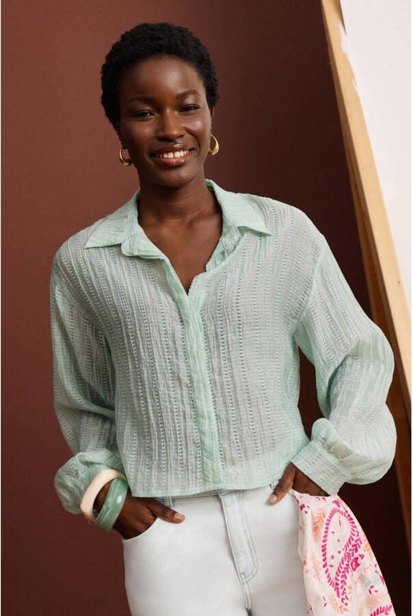 LOLALIZA blouse mintgroen