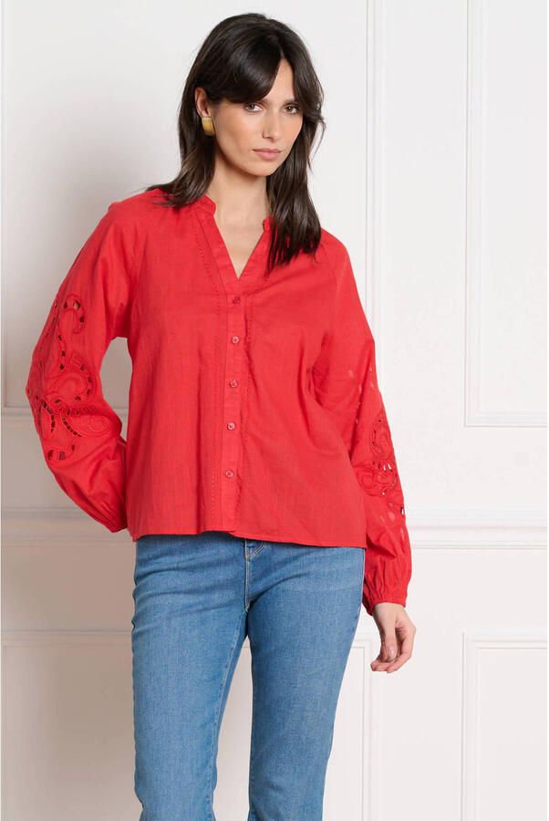 LOLALIZA blouse rood broderie - Foto 2