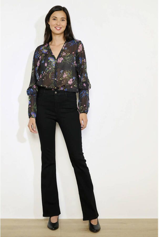 LOLALIZA blouse zwart met lurex - Foto 2