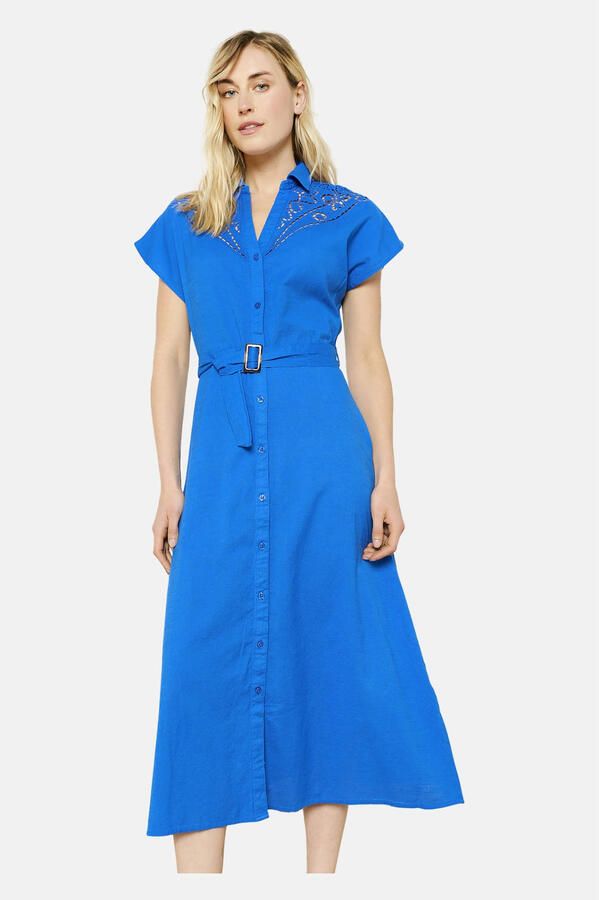 LOLALIZA blousejurk broderie blauw