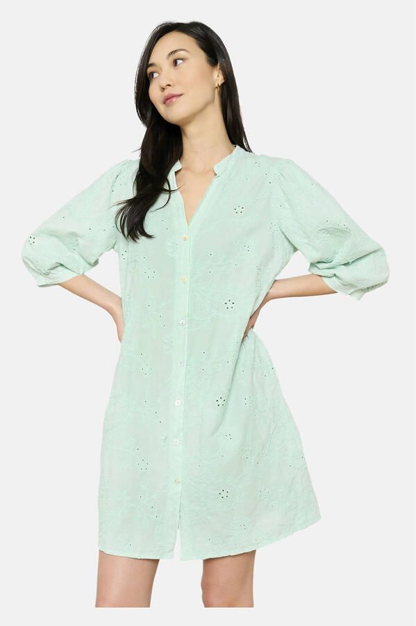 LOLALIZA blousejurk broderie mintgroen