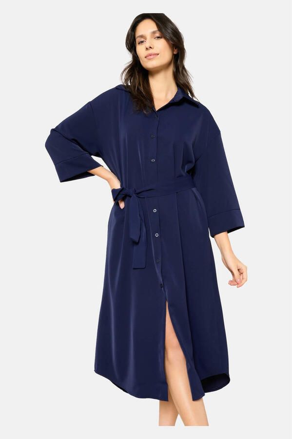 LOLALIZA blousejurk donkerblauw