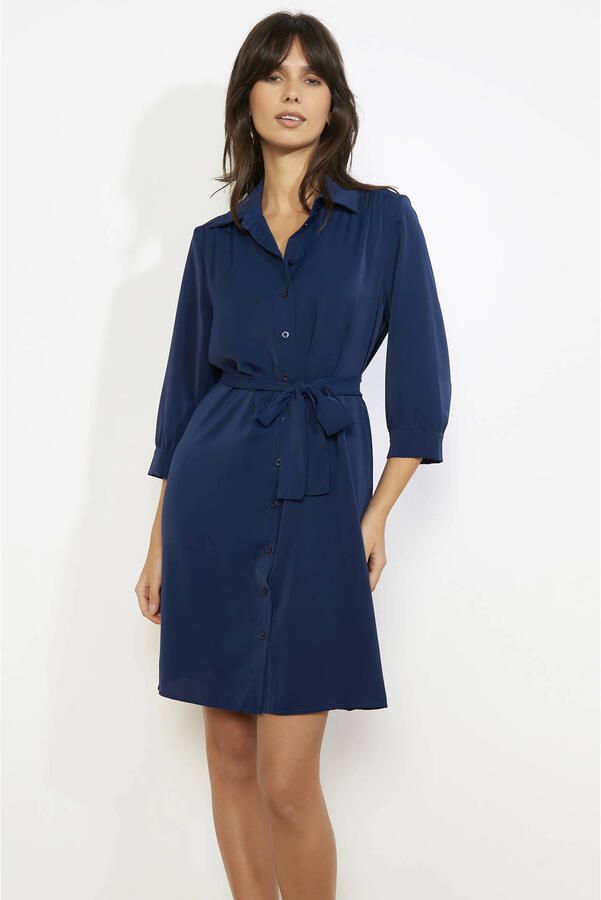 LOLALIZA blousejurk donkerblauw