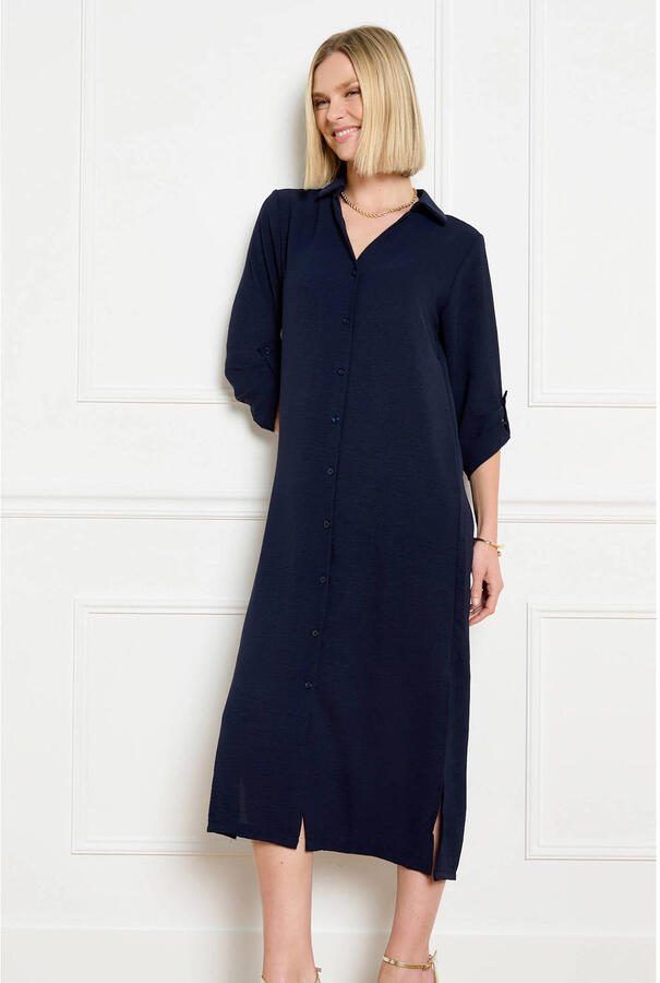 LOLALIZA blousejurk donkerblauw