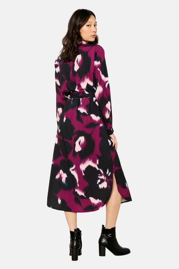 LOLALIZA blousejurk donkerviolet