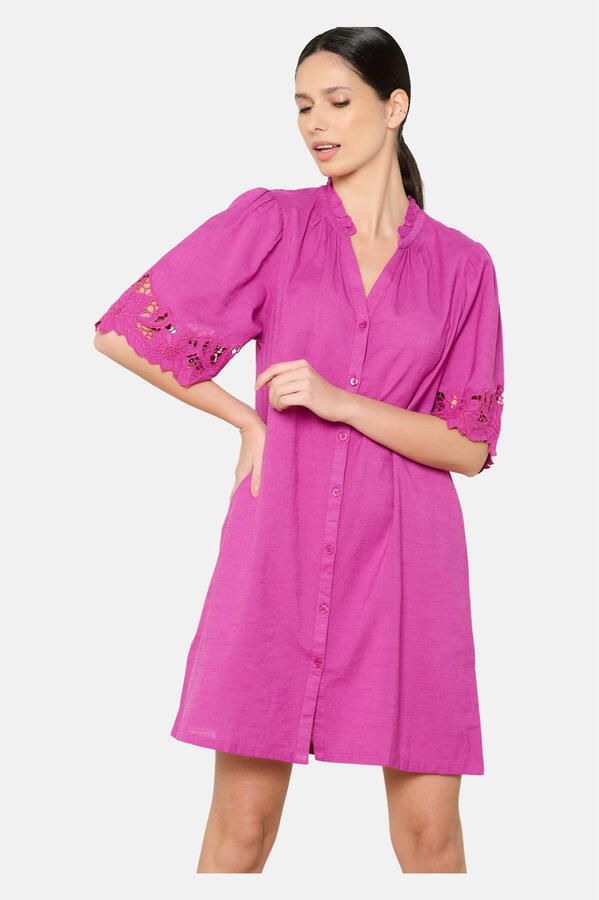 LOLALIZA blousejurk fuchsia
