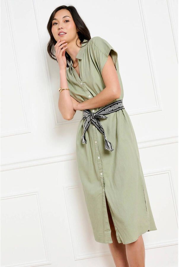 LOLALIZA blousejurk groen