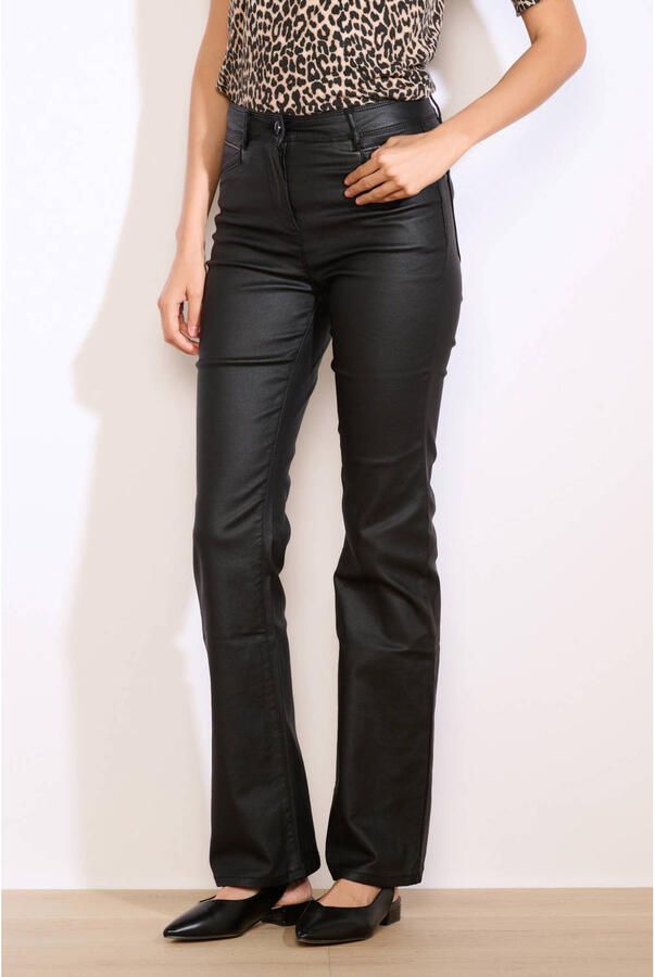LOLALIZA bootcut regular waist broek zwart
