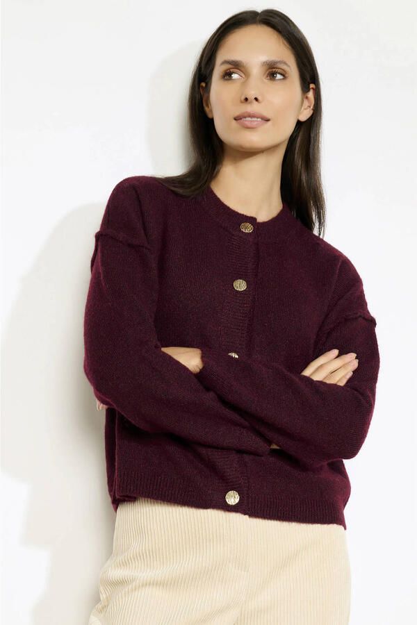 LOLALIZA cardigan donkerrood