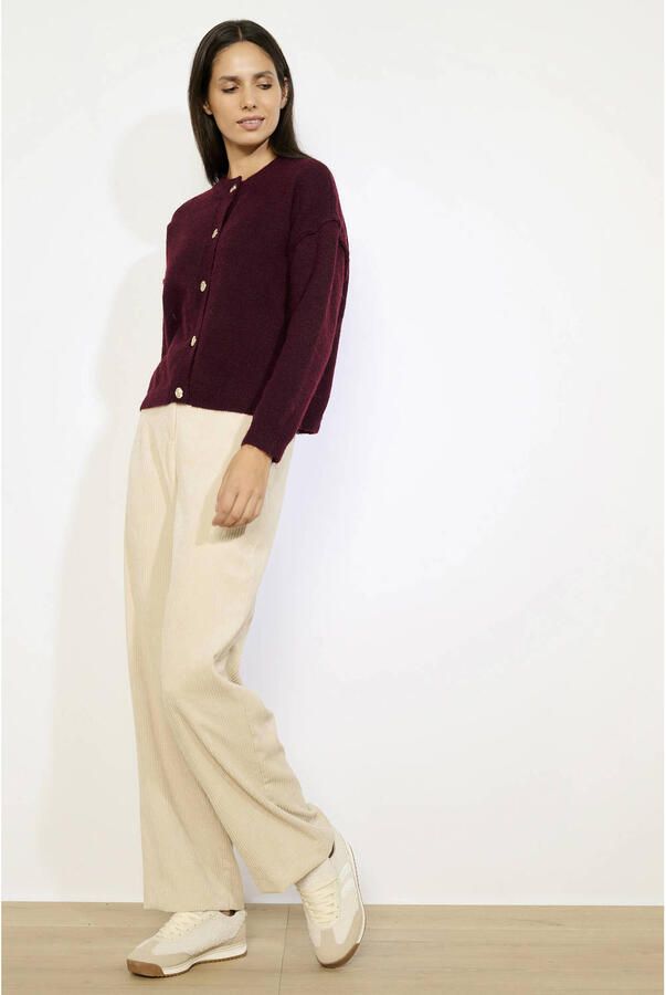 LOLALIZA cardigan donkerrood - Foto 3