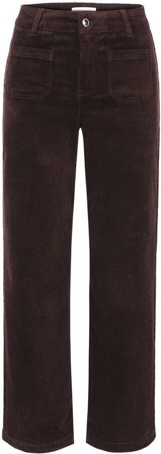 LOLALIZA corduroy flared broek aubergine - Foto 3