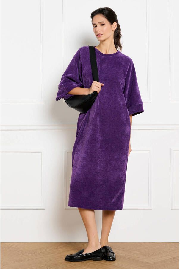 LOLALIZA corduroy midi jurk paars