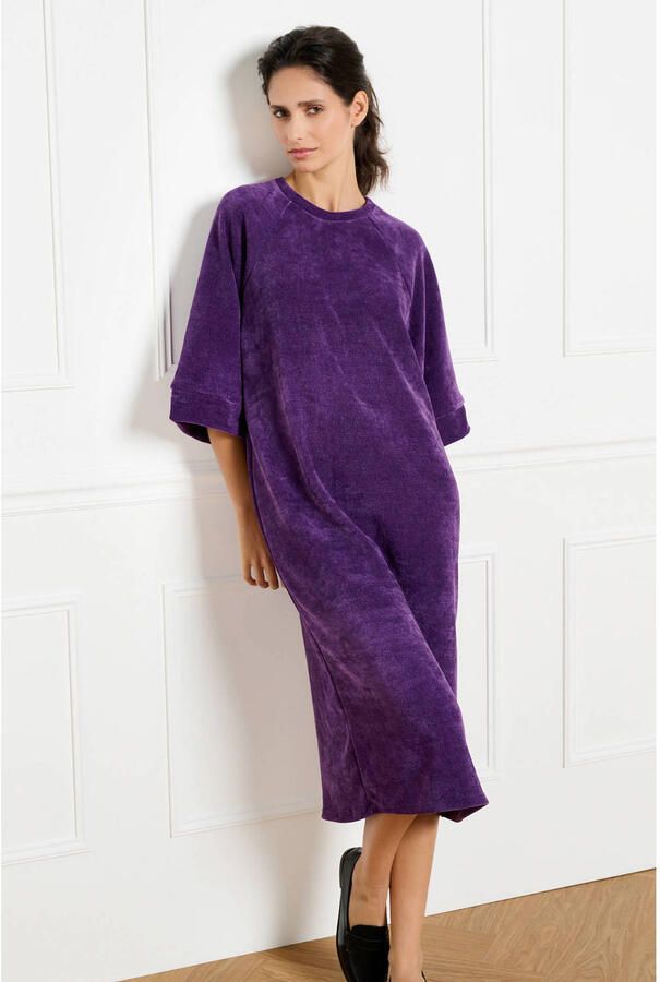 LOLALIZA corduroy midi jurk paars - Foto 2