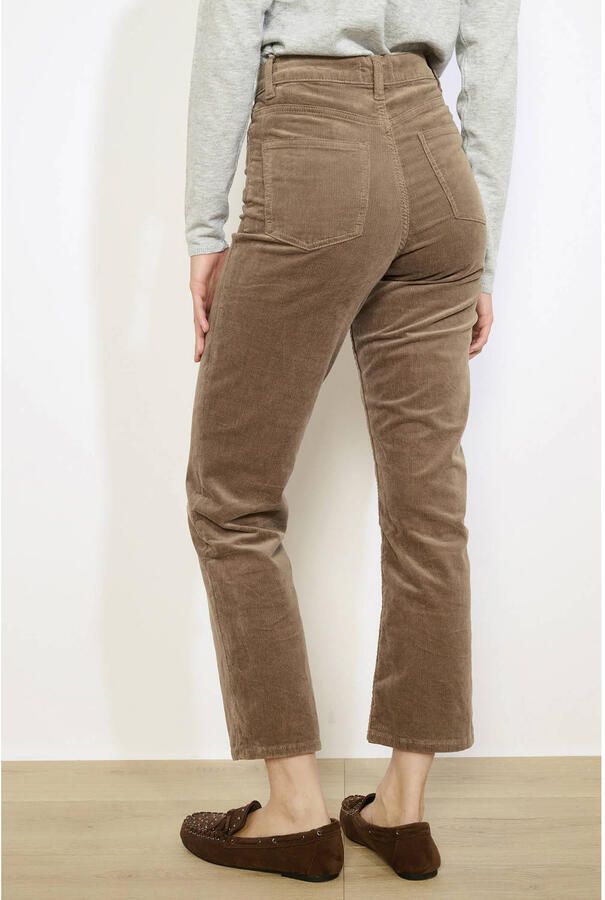 LOLALIZA corduroy mom regular waist broek camel - Foto 2