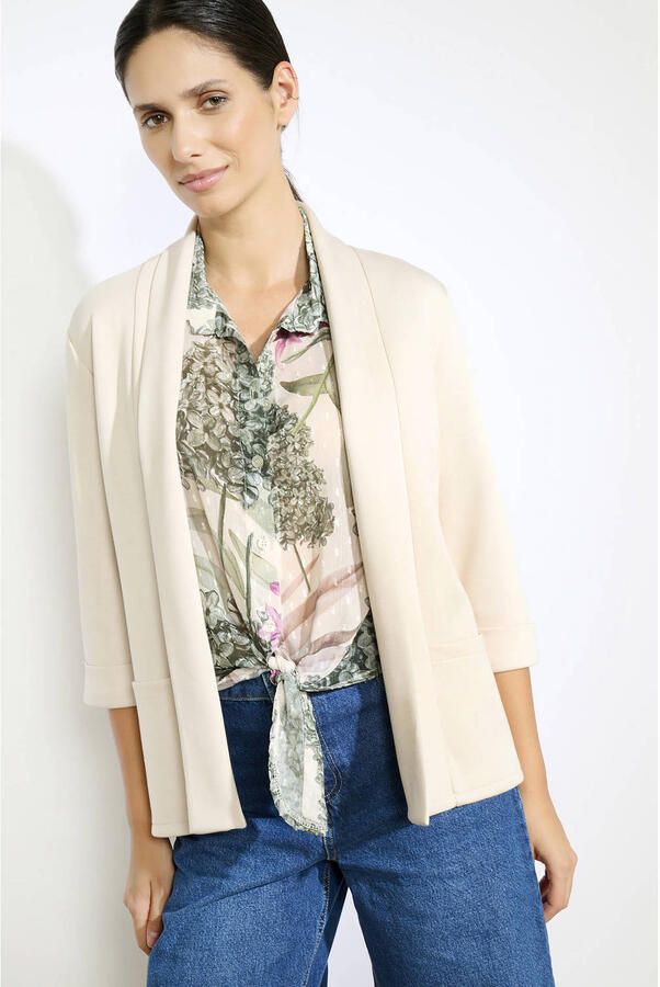 LOLALIZA cropped blazer beige