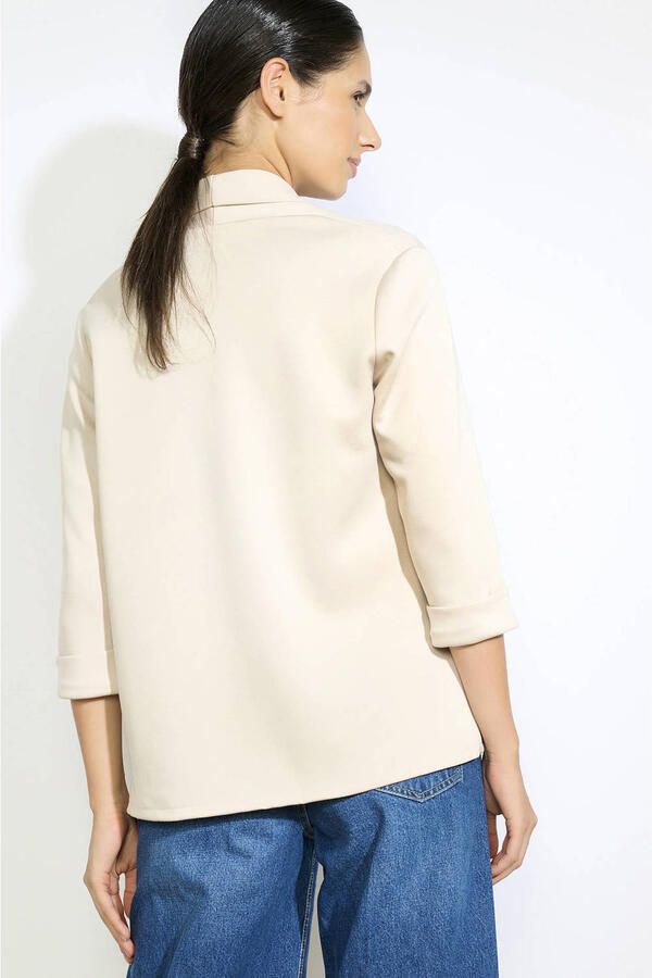 LOLALIZA cropped blazer beige - Foto 3