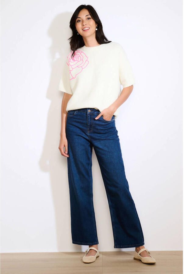 LOLALIZA cropped jeans dark blue denim
