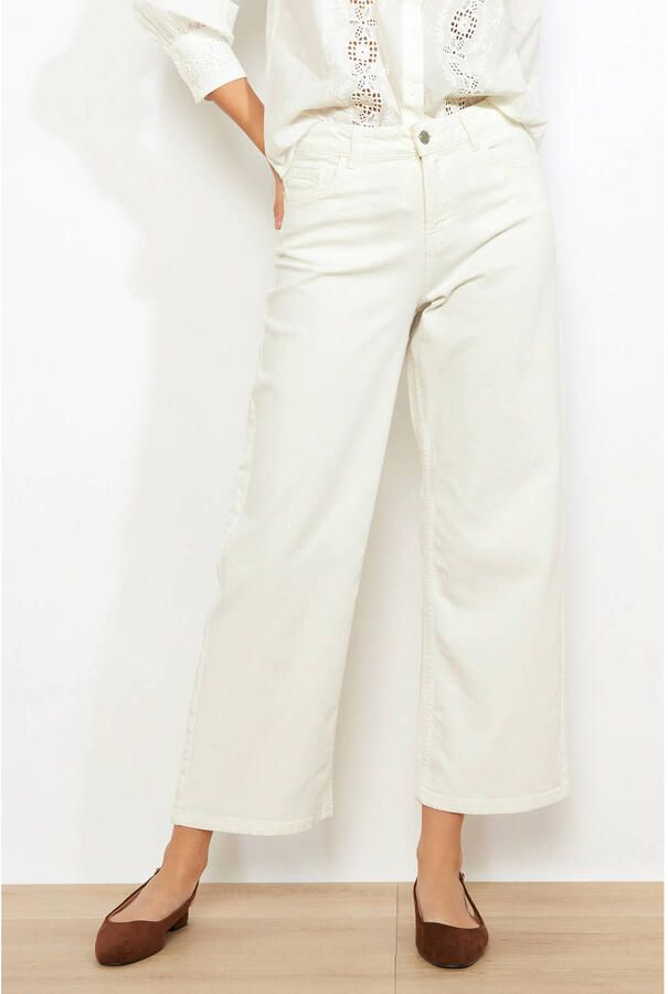 LOLALIZA cropped jeans ecru