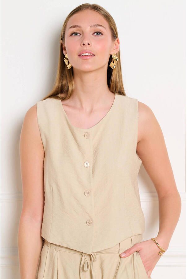 LOLALIZA cropped top beige