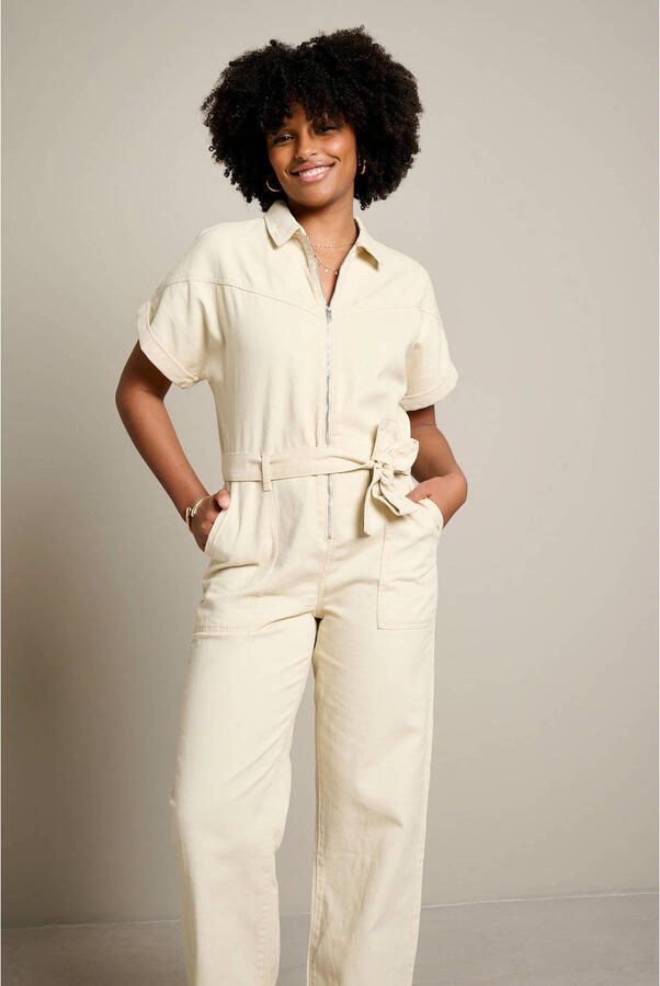 LOLALIZA denim jumpsuit beige