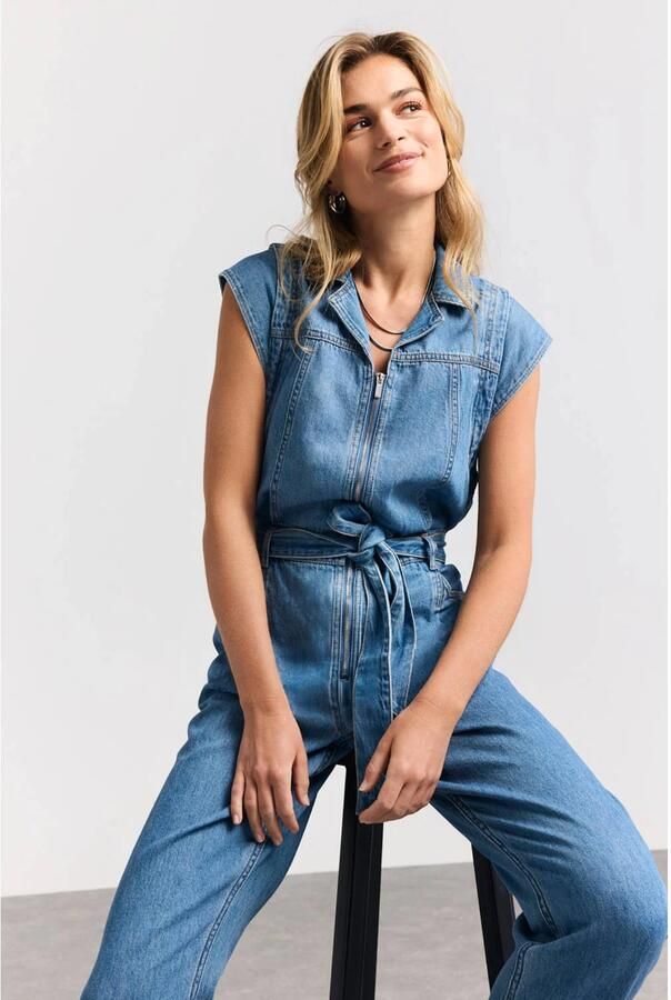 LOLALIZA denim jumpsuit medium blue denim