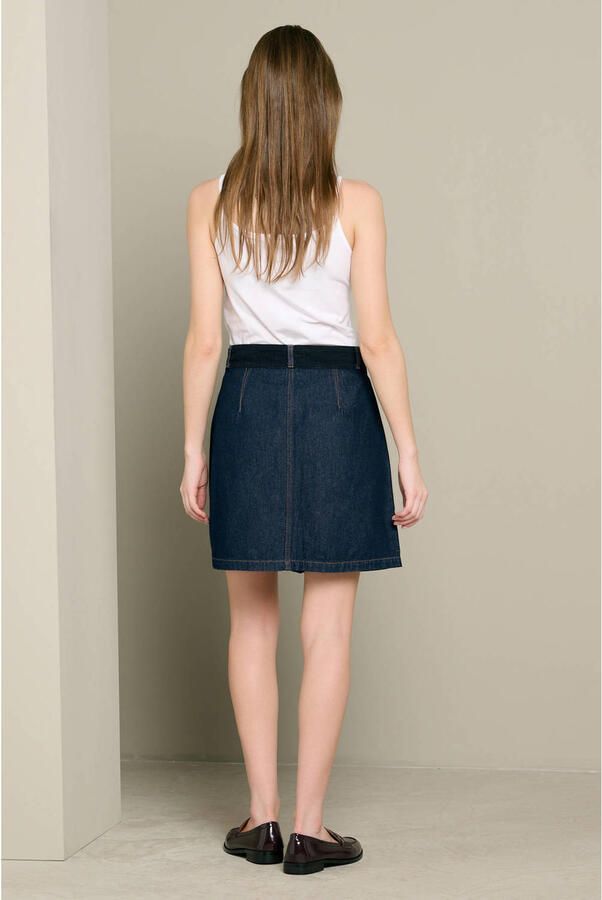 LOLALIZA denim korte rok donkerblauw - Foto 3