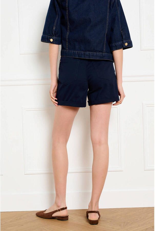 LOLALIZA denim regular low waist short donkerblauw