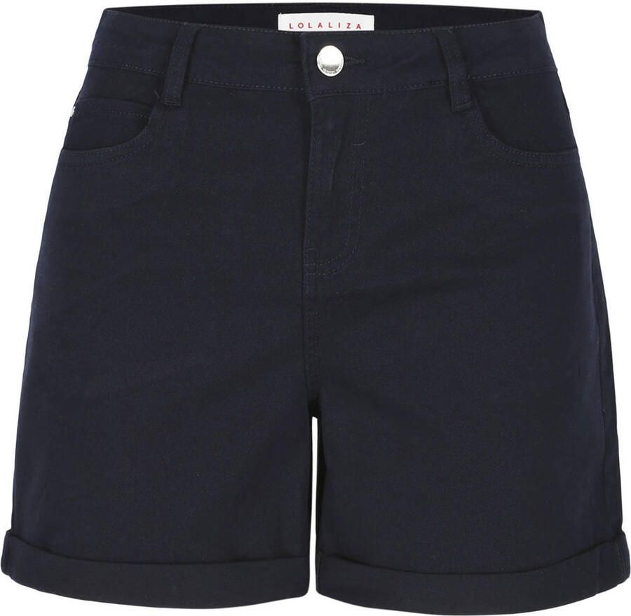 LOLALIZA denim regular low waist short donkerblauw - Foto 2