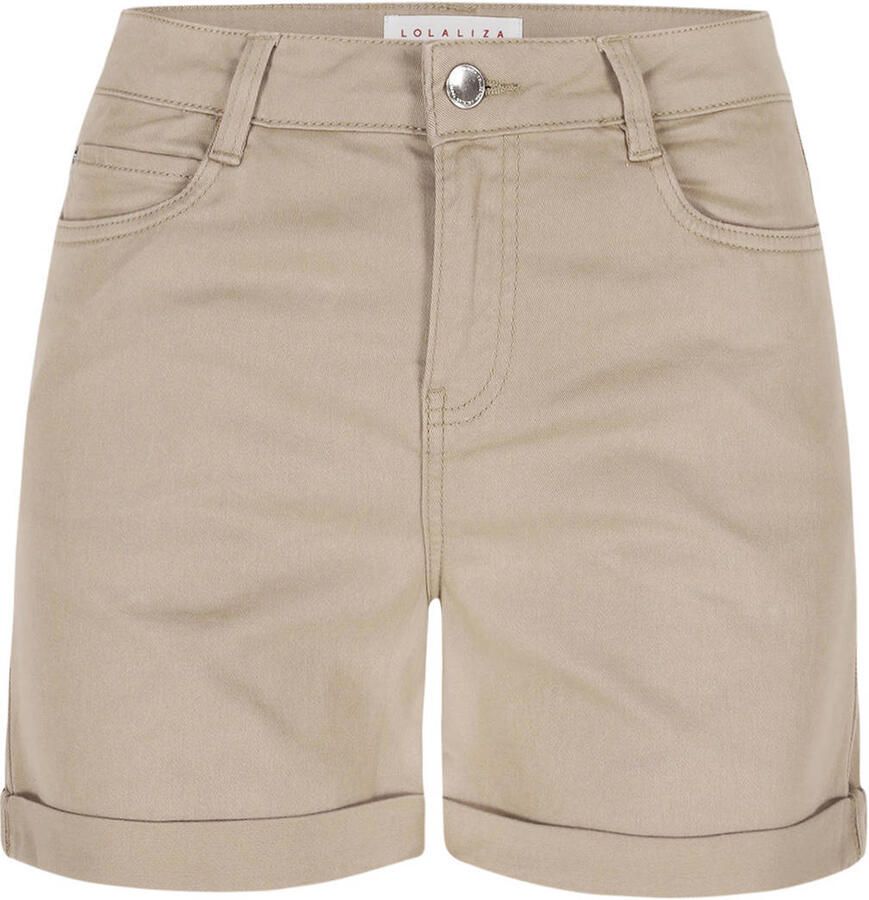 LOLALIZA denim regular low waist short taupe - Foto 2