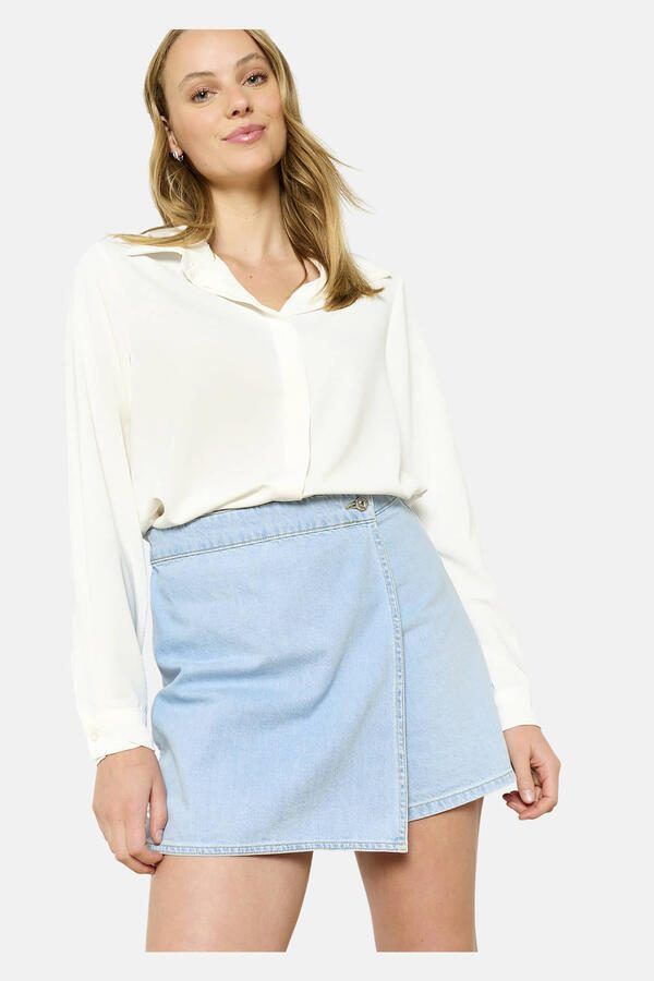 LOLALIZA denim skort light blue denim