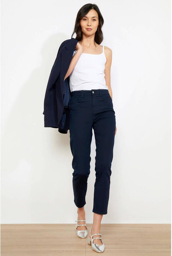 LOLALIZA denim slim high waist broek donkerblauw - Foto 2