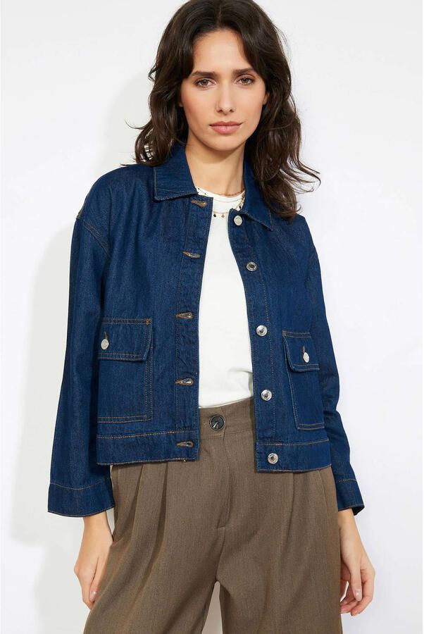 LOLALIZA denim spijkerjas dark blue denim