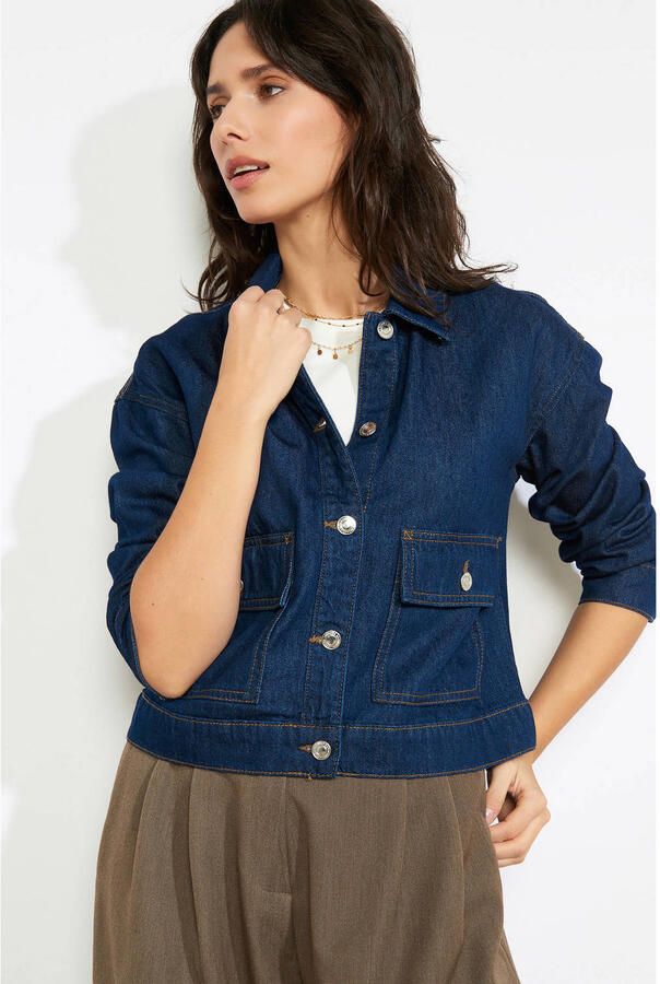 LOLALIZA denim spijkerjas dark blue denim - Foto 3