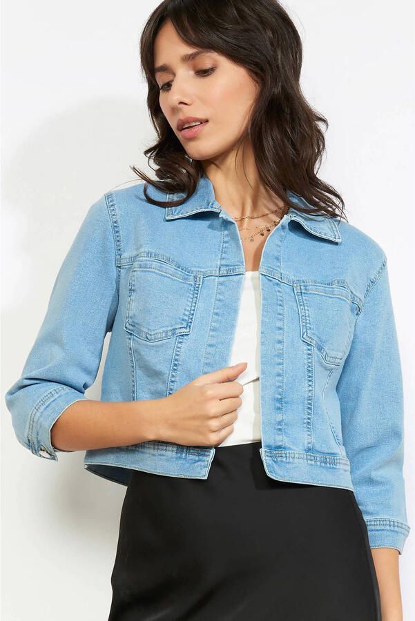 LOLALIZA denim spijkerjas medium blue denim