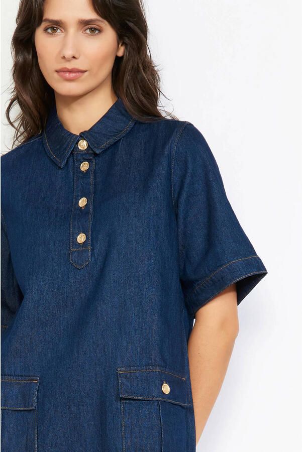 LOLALIZA denim spijkerjurk dark blue denim - Foto 3